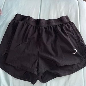 Black gymshark shorts size large